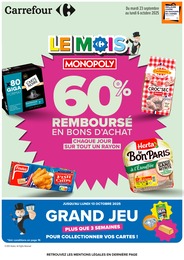 Prospectus Carrefour à Villefranche-de-Rouergue, "LE MOIS MONOPOLY", 104 pages, 23/09/2025 - 06/10/2025