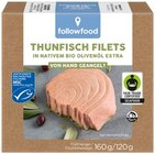Thunfisch Filets in nativem Bio-Olivenöl extra Angebote von Followfood bei REWE Bünde für 2,79 €