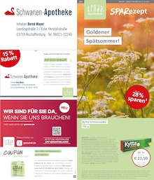 LINDA Premiumapotheke Prospekt für Aschaffenburg mit 3 Seiten LINDA Premiumapotheke Prospekt für Aschaffenburg: "Aktuelle Angebote", 3 Seiten, 01.09.2025 - 30.09.2025