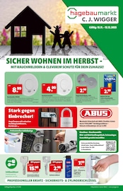 Aktueller C. J. Wigger KG hagebaumarkt Baumärkte Prospekt in Bordesholm und Umgebung, "SICHER WOHNEN IM HERBST" mit 2 Seiten, 15.11.2025 - 12.12.2025