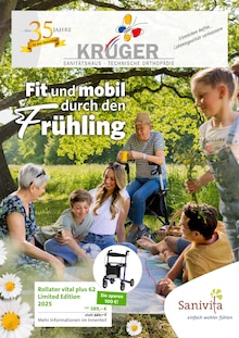 Aktueller Krüger GmbH Sanitätshaus Prospekt "Fit und mobil durch den Frühling" Seite 1 von 6 Seiten für Heddesheim