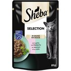 SHEBA® Selection in Sauce mit Lachs & Seelachs 85 g im Angebot bei Zookauf in Bremen SHEBA® Selection in Sauce mit Lachs & Seelachs 85 g Angebote von Sheba bei Zookauf Bremen für 0,55 €