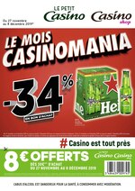 Catalogue Petit Casino "Le mois Casinomania", 2 pages, à Nanterre, 27/11/2019 - 08/12/2019 Prospectus Petit Casino "Le mois Casinomania", 2 pages, à Nanterre, 27/11/2019 - 08/12/2019