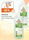 Essigreiniger im Müller Prospekt Neutralreiniger oder Essigreiniger von Frosch im aktuellen Müller Prospekt für 1,79 €