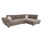 Polsterecke beige Velourstoff B/H/T: ca. 346x90x221 cm bei POCO im Prospekt "" für 1.499,00 €