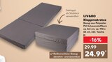 Klappmatratze von LIV&BO für 24,99 € bei Kaufland im Angebot Klappmatratze von LIV&BO im aktuellen Kaufland Prospekt