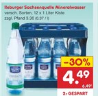 Ileburger Sachsenquelle Mineralwasser im Angebot bei Netto Marken-Discount in Stendal Ileburger Sachsenquelle Mineralwasser Angebote bei Netto Marken-Discount Stendal für 4,49 €