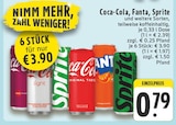 Aktuelle Coca Cola Angebote bei E center in Borken Aktuelles Coca-Cola, Fanta, Sprite Angebot bei E center in Borken ab 0,79 €