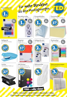 Schreibwaren im aktuellen TEDi Prospekt (Leipzig) Schreibwaren im TEDi Prospekt "TEDi - voller Ideen!" mit 29 Seiten (Leipzig)