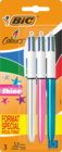LOT DE 3 STYLOS 4 COULEURS SHINE BIC - BIC - Auchan Hypermarché à Dieppe LOT DE 3 STYLOS 4 COULEURS SHINE BIC - BIC en promo chez Auchan Hypermarché Dieppe à 4,20 €