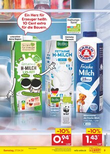 Milch im Netto Marken-Discount Prospekt "Aktuelle Angebote" mit 51 Seiten (Düsseldorf)