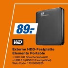 Externe HDD-Festplatte Elements Portable Angebote von WD bei expert Paderborn für 89,00 €