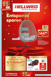 Aktueller Hellweg Prospekt mit Rasenmäher, "Entspannt sparen", Seite 1