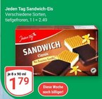 Sandwich-Eis Angebote von Jeden Tag bei GLOBUS Bad Kreuznach für 1,79 €