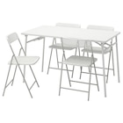 Tisch+4 Klappstühle/außen weiß/weiß/grau von TORPARÖ im aktuellen IKEA Prospekt