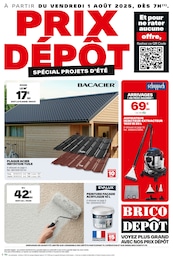Catalogue Brico Dépôt "PRIX DÉPÔT SPÉCIAL PROJETS D'ÉTÉ", 24 pages, 01/08/2025 - 14/08/2025 Prospectus Brico Dépôt "PRIX DÉPÔT SPÉCIAL PROJETS D'ÉTÉ", 24 pages, 01/08/2025 - 14/08/2025