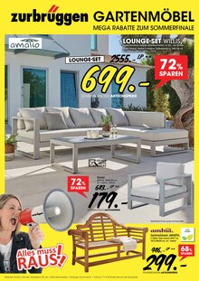 Sitzmöbel im Zurbrüggen Prospekt "GARTENMÖBEL SPARALARM!" mit 8 Seiten (Gelsenkirchen)
