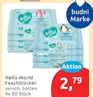 Feuchttücher von Hello World im aktuellen budni Prospekt