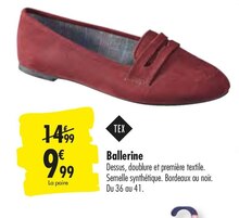 Ballerine - Carrefour à Marseille Ballerine en promo chez Carrefour Marseille à 9,99 €