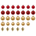 Baumschmuck 32-tlg. Kugel verschiedene Formen/rot goldfarben Angebote von VINTERFINT bei IKEA Ingolstadt für 9,99 €