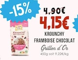 Krounchy Framboise Chocolat - Grillon d'Or à 4,15 € dans le catalogue Naturalia