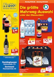 Bier im Netto Marken-Discount Prospekt in Herten Aktueller Netto Marken-Discount Prospekt mit Bier, "DER ORT, AN DEM DU IMMER AUSGEZEICHNETE PREISE FINDEST.", Seite 1
