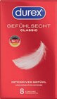 Gefühlsecht Classic Kondome im Angebot bei tegut in Nordhausen Gefühlsecht Classic Kondome Angebote von durex bei tegut Nordhausen für 5,99 €