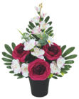 Composition de roses et glaïeuls à Bazarland dans Espinasse