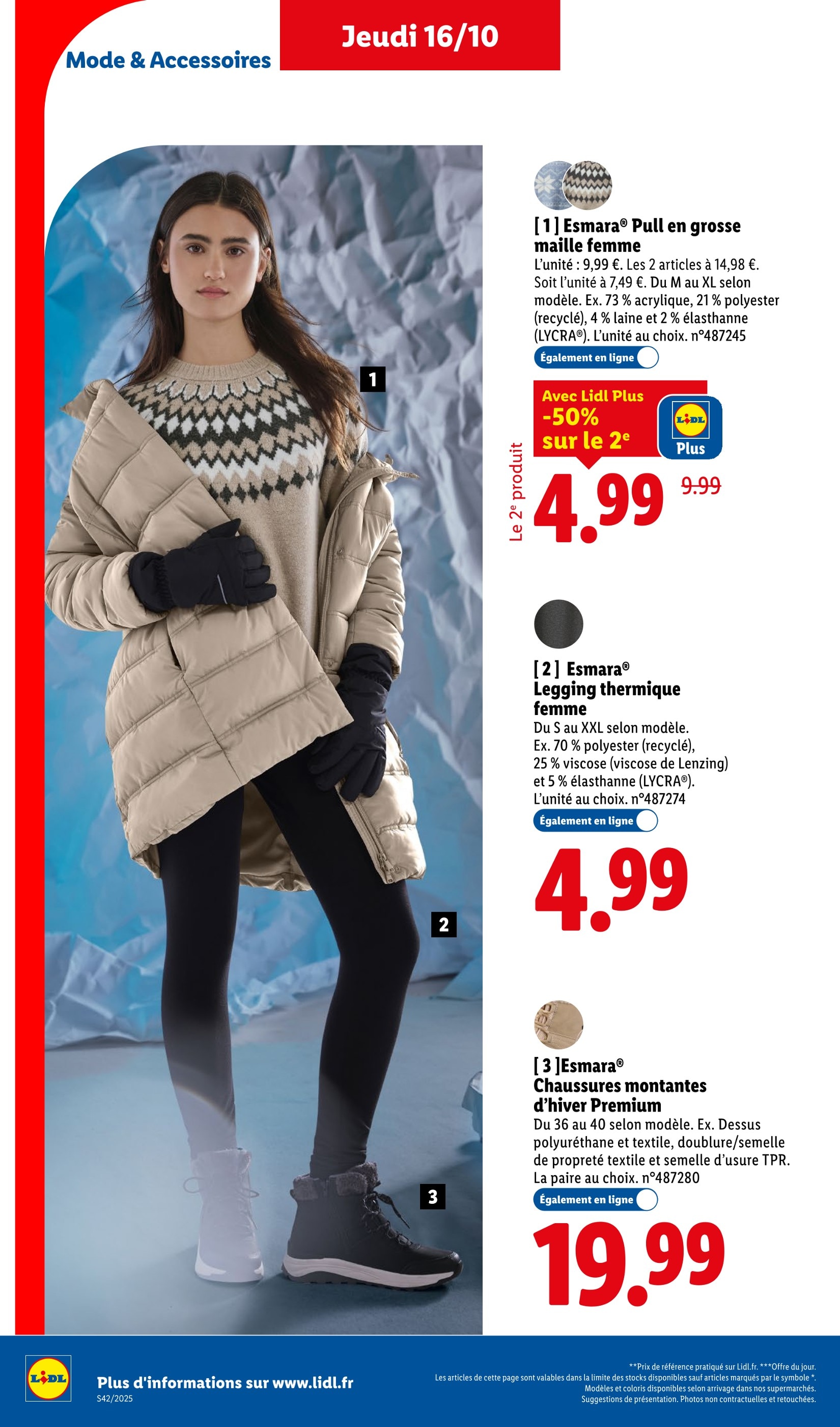 Esmara Collant Thermique Lidl Collant Femme Catalogues Promotions