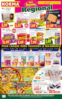 Prospectus Norma de la semaine "Votre Discounter Régional" avec 1 pages, valide du 24/09/2025 au 30/09/2025 pour Saint-Nicolas-de-Port et alentours