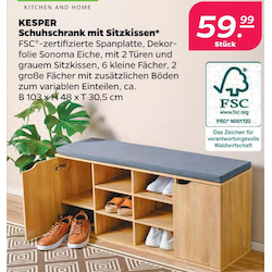 Schuhschrank mit Sitzkissen