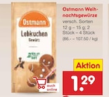 Weihnachtsgewürze Lebkuchen im Angebot bei Netto Marken-Discount in Mannheim Weihnachtsgewürze Lebkuchen Angebote von Ostmann bei Netto Marken-Discount Mannheim für 1,29 €