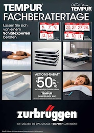 Zurbrüggen Prospekt: "TEMPUR FACHBERATERTAGE", 4 Seiten, 05.03.2026 - 12.04.2026