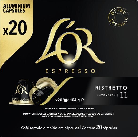 Capsules café Ristretto intensité n° 11 Espresso