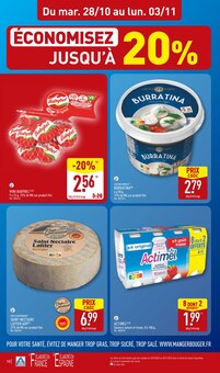 Promotion Yaourt nature dans le prospectus Aldi, valable du 28/10/2025 au 03/11/2025 Promo Yaourt nature dans le catalogue Aldi du moment à la page 10