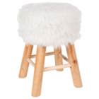 Tabouret d’appoint Oslo fourrure en promo chez Maxi Bazar Tabouret d’appoint Oslo fourrure dans le catalogue Maxi Bazar