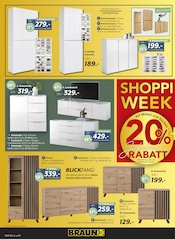 Aktueller BRAUN Möbel-Center Prospekt mit Schuhschrank, "BRAUN SHOPPING WEEK", Seite 24
