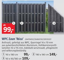 WPC Zaun im aktuellen BAUHAUS Prospekt für 99€