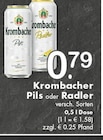 Aktuelle Krombacher Angebote bei TOP Getränke in Kaarst Aktuelles Pils oder Radler Angebot bei TOP Getränke in Kaarst ab 0,79 €