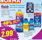 Produit d’entretien** pour lave-vaisselle - Finish en promo chez Norma Produit d’entretien** pour lave-vaisselle - Finish dans le catalogue Norma