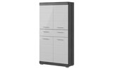 Aktuelle Farbe Angebote bei Höffner in Münster Aktuelles Midischrank SCHLOONSEE Breite 74cm 4 Türen 1 Schubkasten 4 Fächer MDF-Front in verschiedenen Farben erhältlich Badmöbel Badschrank Schrank Bad Schloonsee Angebot bei Höffner in Münster ab 219,00 €