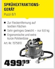 Sprühextraktionsgerät Puzzi 8/1 Angebote von Kärcher bei OBI Mönchengladbach für 499,99 €