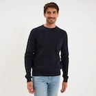 Pull en maille texturée col rond bleu marine homme à La Halle dans Chars Pull en maille texturée col rond bleu marine homme à La Halle dans Chars