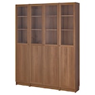 IKEA Burgwedel - Regalkombi. mit Paneel-/Vitrtüren braun Nussbaumnachbildung Angebot im Prospekt Regalkombi. mit Paneel-/Vitrtüren braun Nussbaumnachbildung bei IKEA im Burgwedel Prospekt für 329,97 €