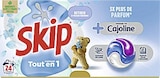 Lessive capsules tout en 1 + Cajoline* - SKIP à 8,99 € dans le catalogue Casino Supermarchés