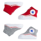 Lot 2 Chaussons Rouge/Gris - Converse - Aubert Lot 2 Chaussons Rouge/Gris - Converse à 11,20 € dans le catalogue Aubert