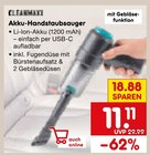 Akku-Handstaubsauger im Angebot bei Netto Marken-Discount in Schwäbisch Hall Akku-Handstaubsauger Angebote von CLEANmaxx bei Netto Marken-Discount Schwäbisch Hall für 11,11 €