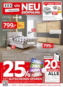 XXXLutz Möbelhäuser Prospekt "NR. 1 BEIM PREIS" mit  Seiten (Würselen)