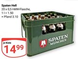 Hell im Angebot bei GLOBUS in Bad Kreuznach Hell Angebote von Spaten bei GLOBUS Bad Kreuznach für 14,99 €