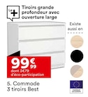 Commode 3 tiroirs Best en promo chez But Levallois-Perret à 99,99 €